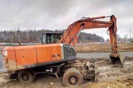 Колесный экскаватор Hitachi ZX 210